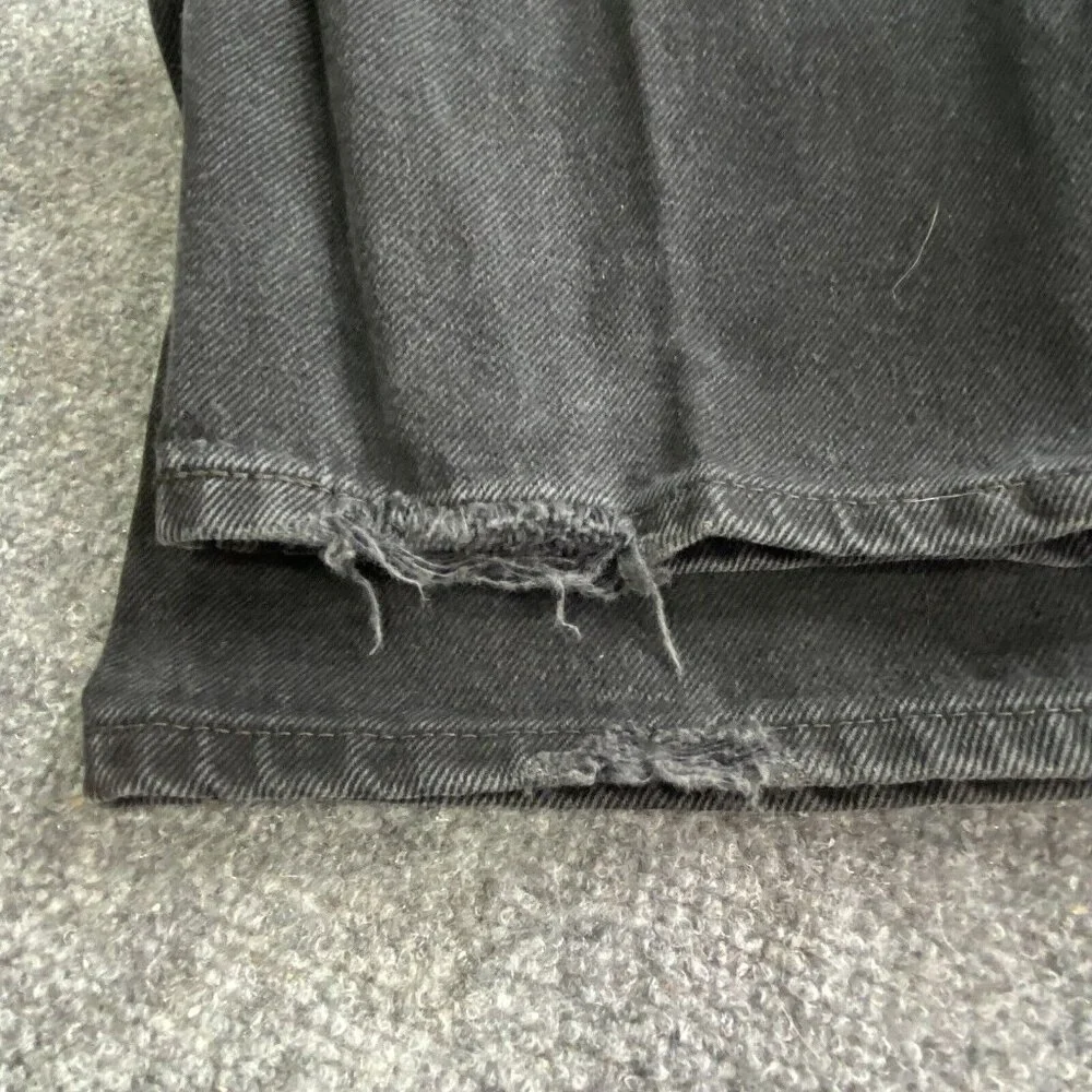 Vintage Y2K Levi's 505 Jeans Mens 36x32 Black Distressed Grunge Streetwear Retro